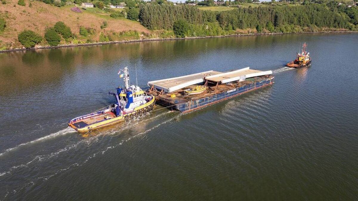 Landmark moment as first spans of Waterford's new bridge arrive in city from Antwerp