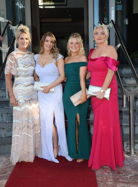 Deirdre Walsh, Imelda Clarke, Rebecca Nobblett and Clodagh Clune, at the Mayor's Charity Gala Ball in the Tower Hotel. Photo: Joe Evans