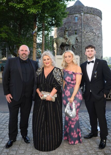 Noel and Rose Johnston, Katie Meaney and Jonathan Johnston, at the Mayor's Charity Gala Ball in the Tower Hotel. Photo: Joe Evans
