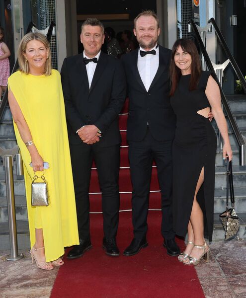 Michelle Ellard, Peter Burke, Peter Daily and Sarah Higgins, at the Mayor's Charity Gala Ball in the Tower Hotel. Photo: Joe Evans