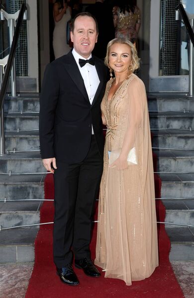 Minister John Cummins and Inga Cummins, at the Mayor's Charity Gala Ball in the Tower Hotel. Photo: Joe Evans
