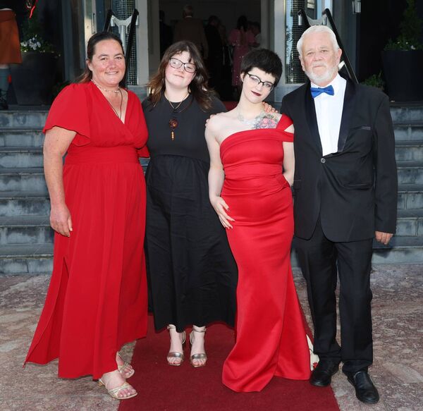 Narcke, Fina, Enya and James Eccleston, at the Mayor's Charity Gala Ball in the Tower Hotel. Photo: Joe Evans