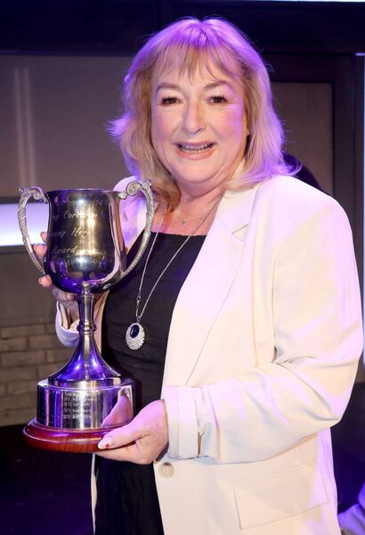 Brenda Giles, was honoured with the Denny Corcoran Unsung Hero Award at Garter Lane during the production of Everybody's Talking About Jamie. Photo: Joe Evans