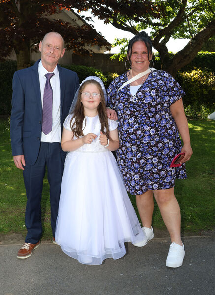 Darcy Cummins Aldridge, Our Lady of Mercy, who received her First Holy Communion at the Holy Family Church. Darcy Cummins Aldridge, Our Lady of Mercy, who received her First Holy Communion at the Holy Family Church.
