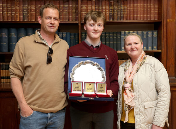 Michael Hennigan, recipient of the Lesley Leahy German Award, 6th Year Maths and Economics Awards, at the De La Salle College Senior Awards Evening. Michael Hennigan, recipient of the Lesley Leahy German Award, 6th Year Maths and Economics Awards, at the De La Salle College Senior Awards Evening.