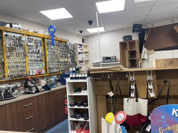 Customers are coming in for their cut keys and cobbled shoes. 