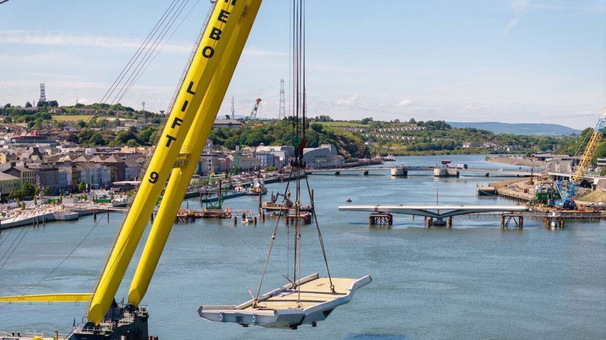 Bridge installation paused due to weather
