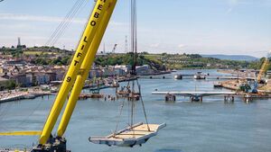 Bridge installation paused due to weather