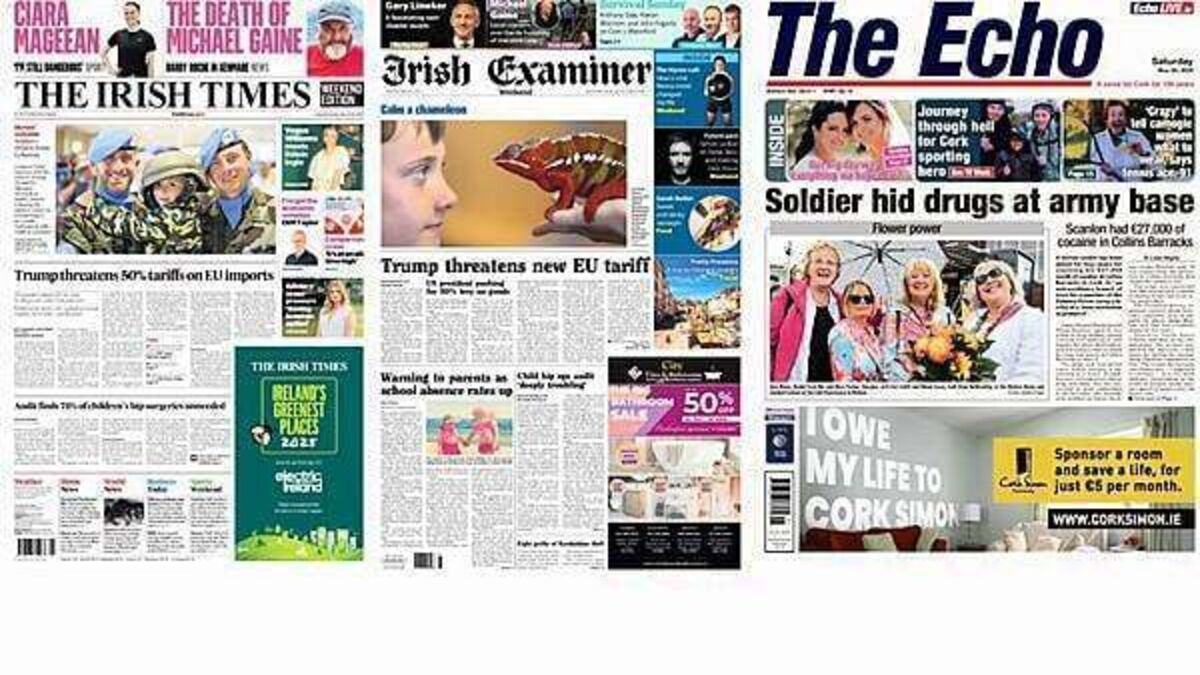 What the papers say: Saturday's front pages