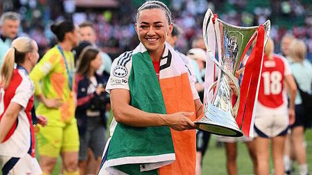 Katie McCabe stars as Arsenal beat Barcelona to claim Champions League