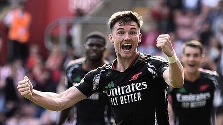Kieran Tierney gives Arsenal final-day victory