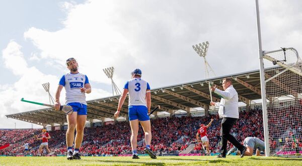 Ian Kenny and Conor Prunty dejected after Patrick Horgan scored Cork's second goal Photo: ©INPHO/James Crombie