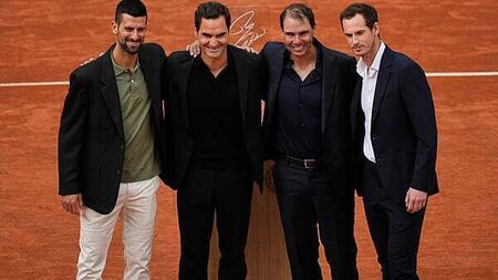 ‘Fab four’ reunited at Roland Garros as Rafael Nadal is honoured