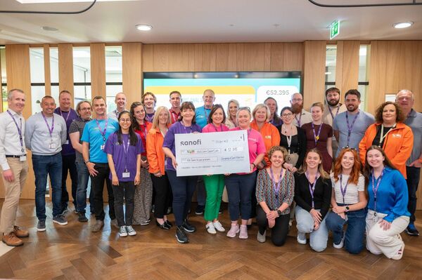 Sanofi Solas Abseil - Cheque Presentation