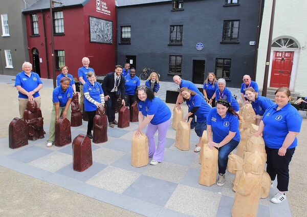 Deputy Mayor of Waterford City and County, Cllr. Adam Wyse with Waterford’s Welcome Ambassadors. Pic: Noel Browne 
