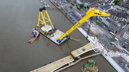 Final piece of Waterford's new bridge to be positioned today