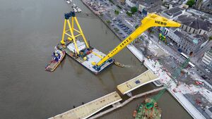 Final piece of Waterford's new bridge to be positioned today