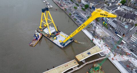 Final piece of Waterford's new bridge to be positioned today