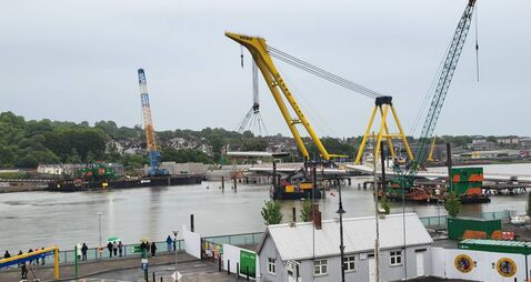 WATCH: New bridge in Waterford comes together as final span is lowered into place
