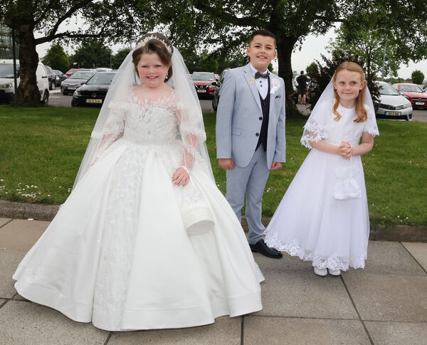  Alisha Connors, Gary Connors and Ava Sheridan, St. Saviour's, who received their First Holy Communion at St. Saviour's Church.