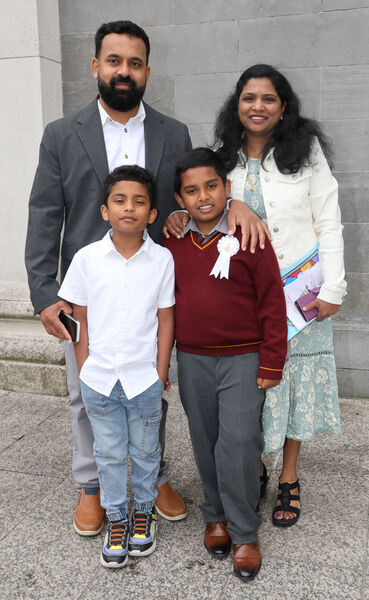  Adhil Jobin, St. Stephen's De La Salle, who received his First Holy Communion at the Cathedral.