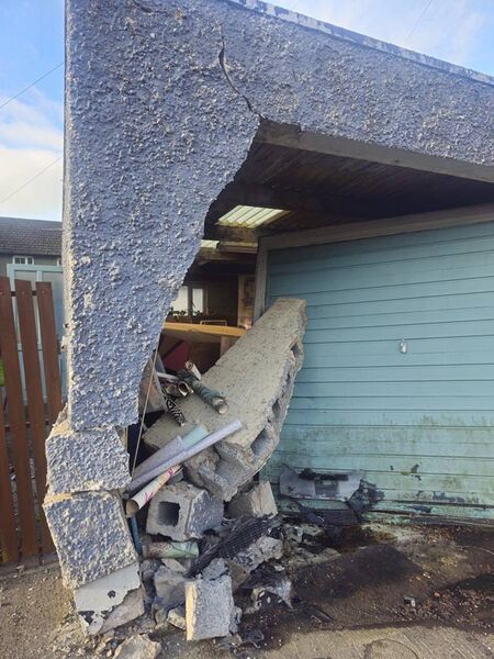 The workshop was extensively damaged in the accident