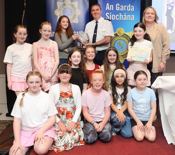 Chief Superintendent Anthony Pettit and Garda Sinead Donohue with My Creative Community Group, winners of a Group Award, pictured at the Tower Hotel for the Waterford Garda Youth Awards 2025. Photo: Joe Evans Chief Superintendent Anthony Pettit and Garda Sinead Donohue with My Creative Community Group, winners of a Group Award, pictured at the Tower Hotel for the Waterford Garda Youth Awards 2025. Photo: Joe Evans