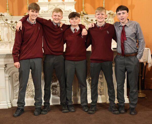 Kyle, Chris, Naoise, Thomas and Jake, at the De La Salle College TY Graduation Evening.