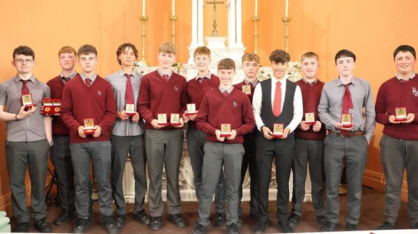 Spirit of De La Salle award winners, at the De La Salle College TY Graduation Evening.