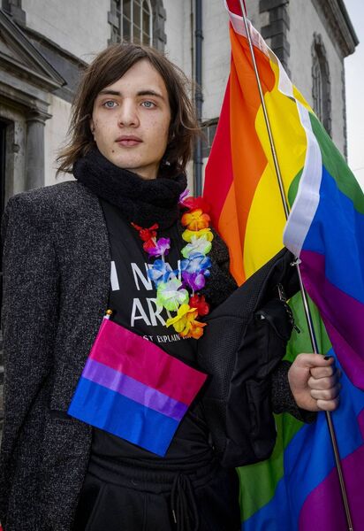Ethan, pictured at the Pride of the Déise march. Ethan, pictured at the Pride of the Déise march.