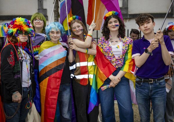 Members of the Youth Committee at the Pride of the Déise march. Members of the Youth Committee at the Pride of the Déise march.