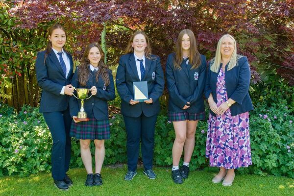Kate Ann Daniels, Mara Matthews, Vita Marohnic and Saoirse Corcoran with Pauline Egan, acting Chief Executive Kate Ann Daniels, Mara Matthews, Vita Marohnic and Saoirse Corcoran with Pauline Egan, acting Chief Executive