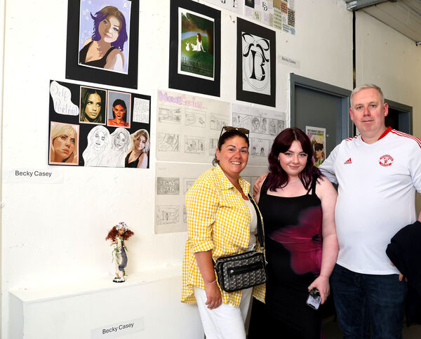  Jean, Becky and Darren Casey, at the WCFE Art, Design and Photography Exhibition 2025.