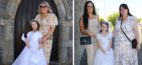 Pictured left, Phoebe Davey, St. Mary's Ballygunner, who received her First Holy Communion at St. Mary's Church, and, pictured right, Faith Foran, Presentation, who received her First Holy Communion at St. Paul's Church.