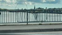 Section of the Rice Bridge in Waterford City damaged by collision repaired