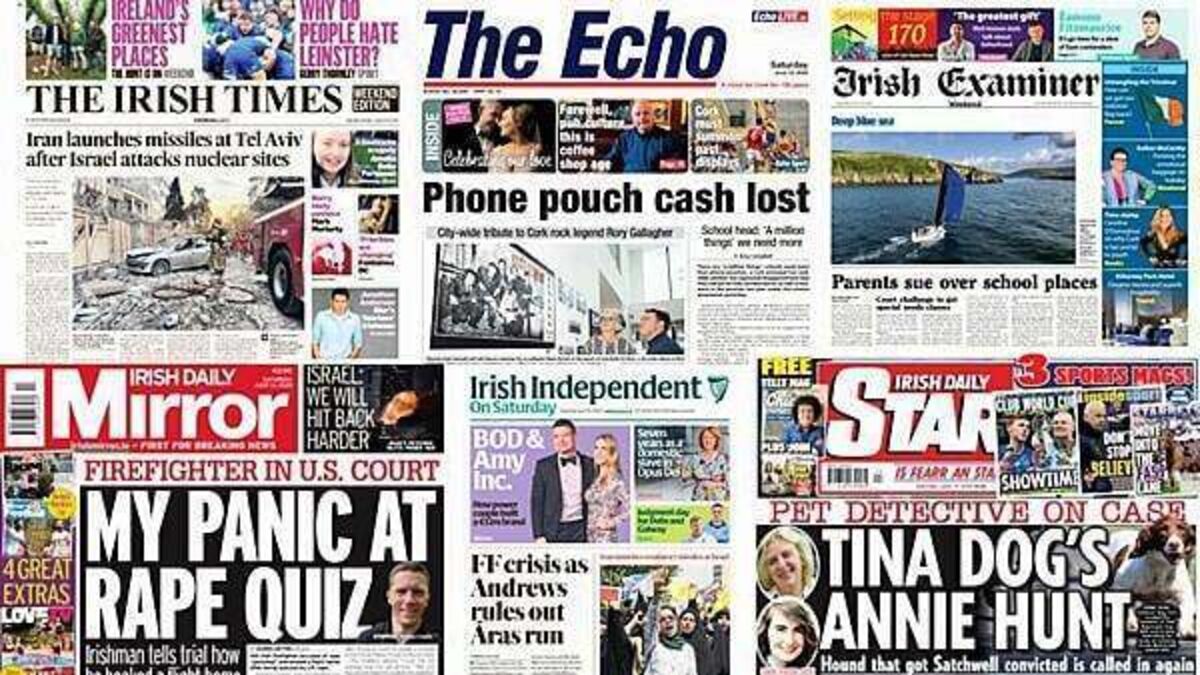 What the papers say: Saturday's front pages