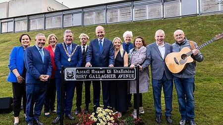 Taoiseach unveils Rory Gallagher Avenue as name of main entrance to Cork Airport