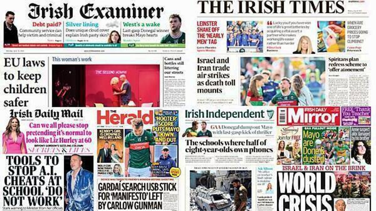 What the papers say: Monday's front pages