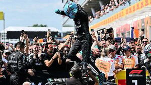 Lando Norris and Oscar Piastri collide as George Russell triumphs at Canadian GP