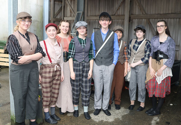  Members of the cast back stage at Soul Dance Arts' production of Newsies The Musical.