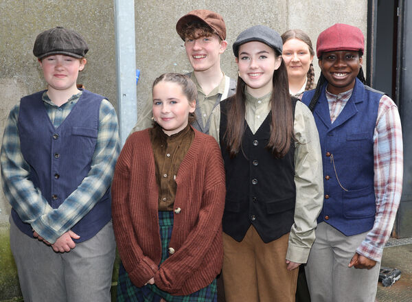  Members of the cast back stage at Soul Dance Arts' production of Newsies The Musical.