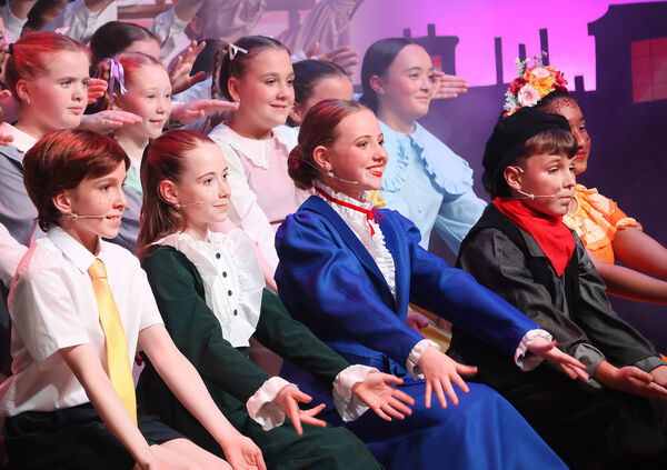 A scene from St. Mary's NS Ballygunner's production of Mary Poppins Jr.