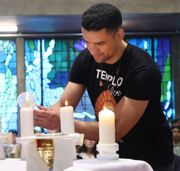 Pictured during the Pentecost Sunday Celebration at St. Joseph and St Benildus Church.