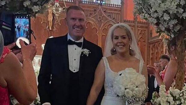 Paul Power and Siobhan Stafford travelled home to Portlaw from Oz to get married.