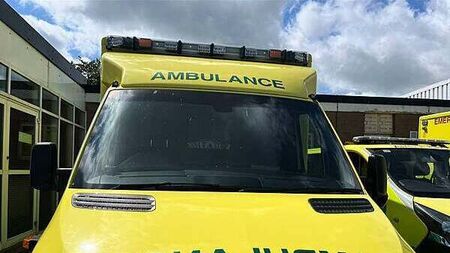 Motorcyclist critically ill in hospital after collision with van