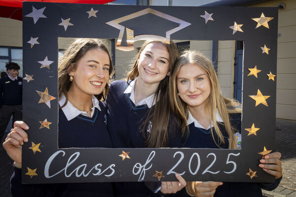  Grace, Lola and Mary, at the Ardscoil Na Mara, sixth year graduation ceremony.