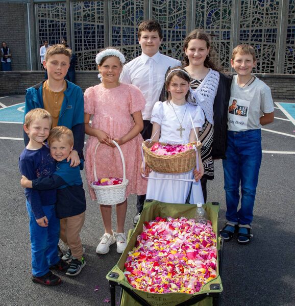 A group of children taking part in the procession. Photo: John Power