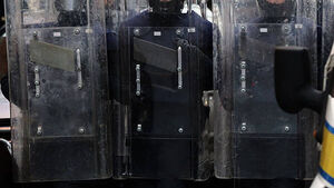 Man claims gardaí in riot gear beat him and broke his shoulder Man claims gardaí in riot gear beat him and broke his shoulder