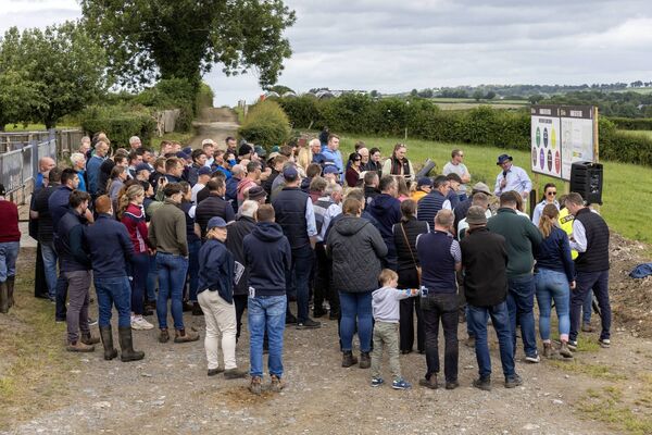 Farmers pictured at Tirlán’s flagship ‘Farming for the Future’ open farm walk and talk on Seamus Brennan’s farm at Attanagh, Co Laois. Photo: Finbarr O’Rourke Farmers pictured at Tirlán’s flagship ‘Farming for the Future’ open farm walk and talk on Seamus Brennan’s farm at Attanagh, Co Laois. Photo: Finbarr O’Rourke
