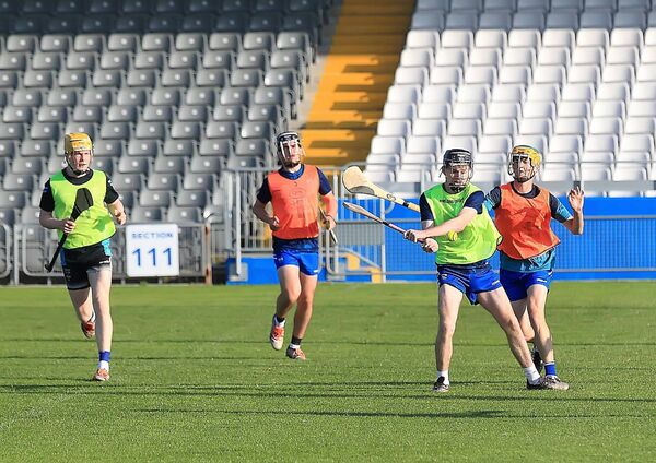 Training ahead of the All-Ireland minor hurling final. Training ahead of the All-Ireland minor hurling final.